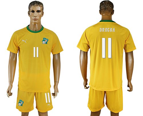 Cote d'lvoire #11 Drogba Home Soccer Country Jersey - Click Image to Close